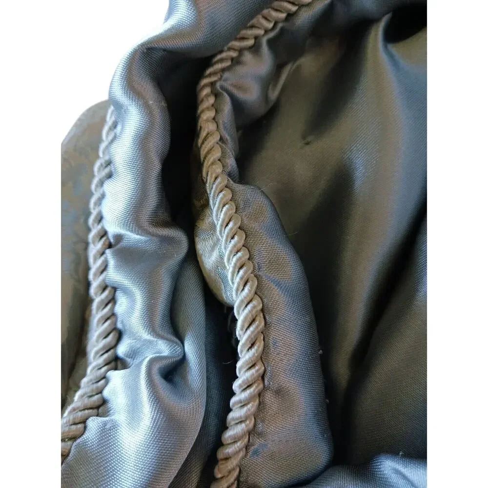 Satin Throw 55 x 47 Baroque LT BLUE Silky Bed Sofa Chair Home Baby Blanket Vntg